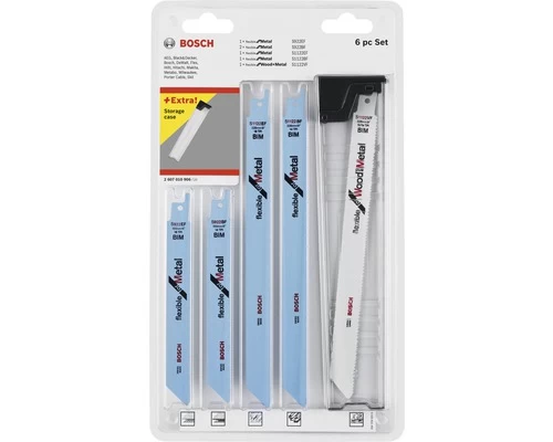BOSCH Reciprozaagbladset Voor Hout En Metaal, 6 Stuks 3 BOSCH Reciprozaagbladset Voor Hout En Metaal, 6 Stuks