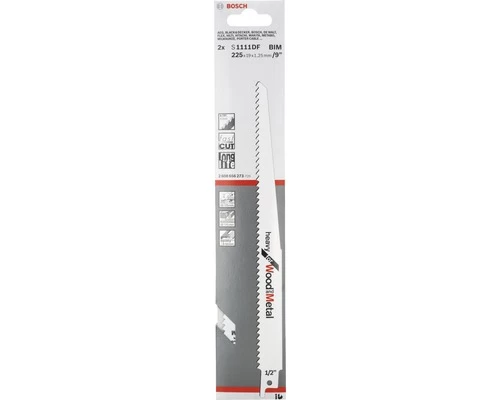 BOSCH Reciprozaagblad S 1111 DF Heavy For Wood And Metal, 2 Stuks 4 BOSCH Reciprozaagblad S 1111 DF Heavy For Wood And Metal, 2 Stuks - Afbeelding 2