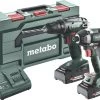 METABO Accu Combiset 2.8.1 18V: Schroefboormachine BS 18 + Slagschroevendraaier SSD 18 LT 200 BL (incl. 2x Accu 18V/2,0Ah, Lader En Koffer) -Gereedschapsopslag DV 8 10610115 01 4c NL 20221021210407