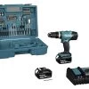 MAKITA Accu Klopboor-/schroefmachine DHP453RFX4 (incl. 2 Accu's, Lader, Koffer En 74-delige Accessoireset) -Gereedschapsopslag DV 8 10678458 01 4c NL 20230506214700