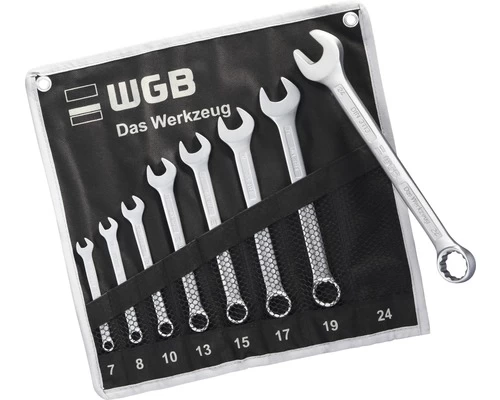 WGB Ringsteeksleutel Set In Roltas 8-delig 3 WGB Ringsteeksleutel Set In Roltas 8-delig
