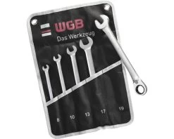 WGB Ring Ratelsteeksleutel Set Omschakelbaar In Roltas 5-delig