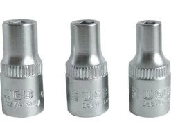 WGB Doppenset 1/4" Binnenzeskant, 3-delig