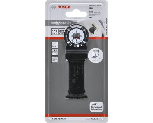 BOSCH Invalzaagblad StarlockPlus PAIZ 32 APB Bimetaal Voor Hout En Metaal, 60x32 Mm 4 BOSCH Invalzaagblad StarlockPlus PAIZ 32 APB Bimetaal Voor Hout En Metaal, 60x32 Mm - Afbeelding 2