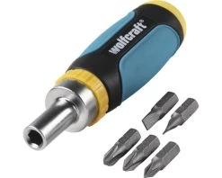WOLFCRAFT Schroevendraaier Met Ratel En 5 Bits